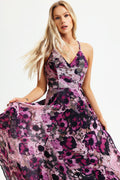 Cami V-neck Backless Maxi Dress