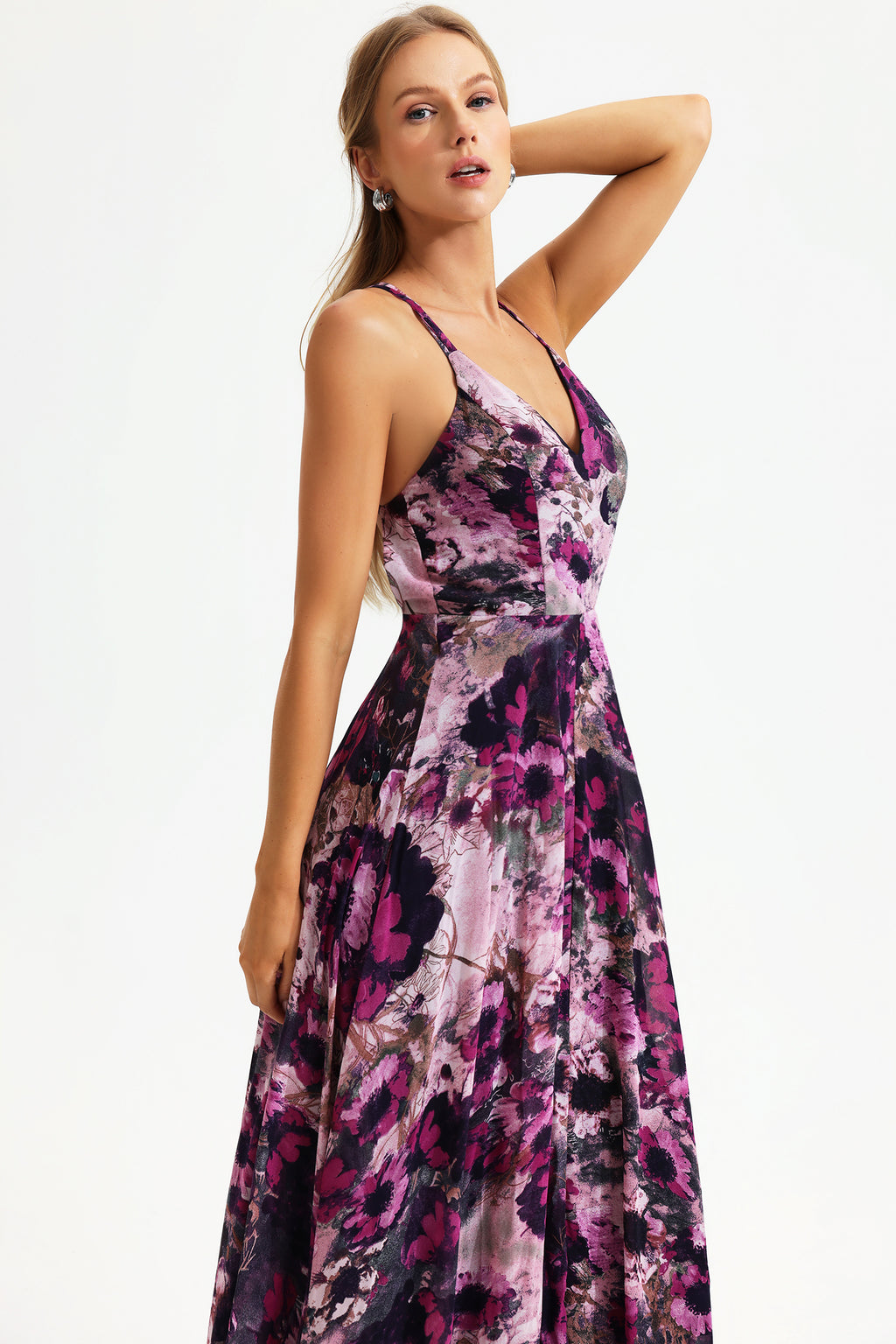 Cami V-neck Backless Maxi Dress