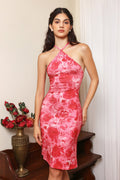 Halterneck Tube Top Slim Midi Dress