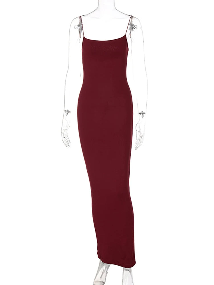 Autumn Winter White Black Strap Club Clothes Midi Dresses