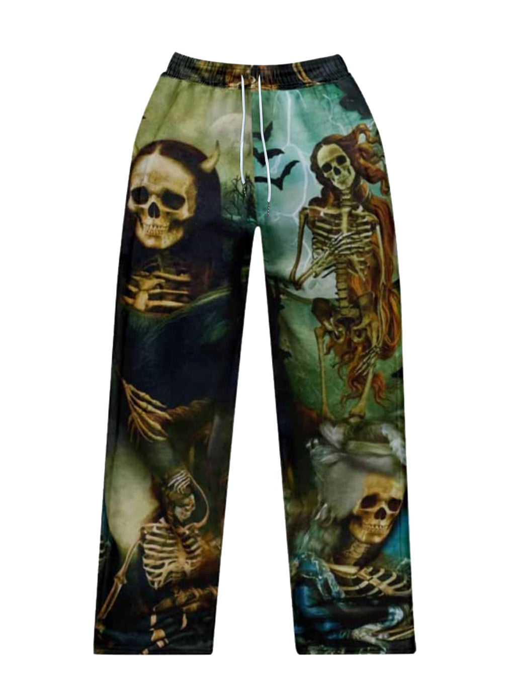 Halloween Clown Skeleton Print Pants At9015