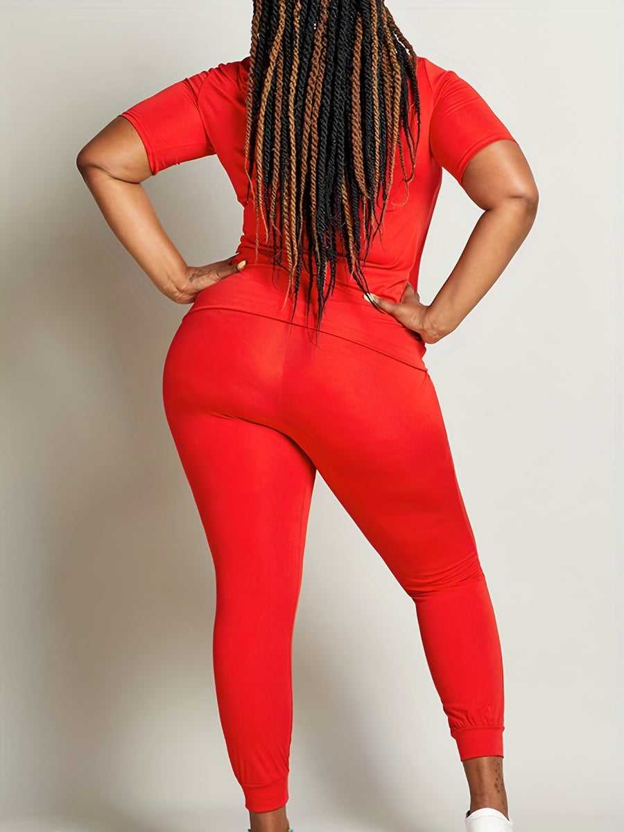 Hooded Collar Ripped Pants Set At909