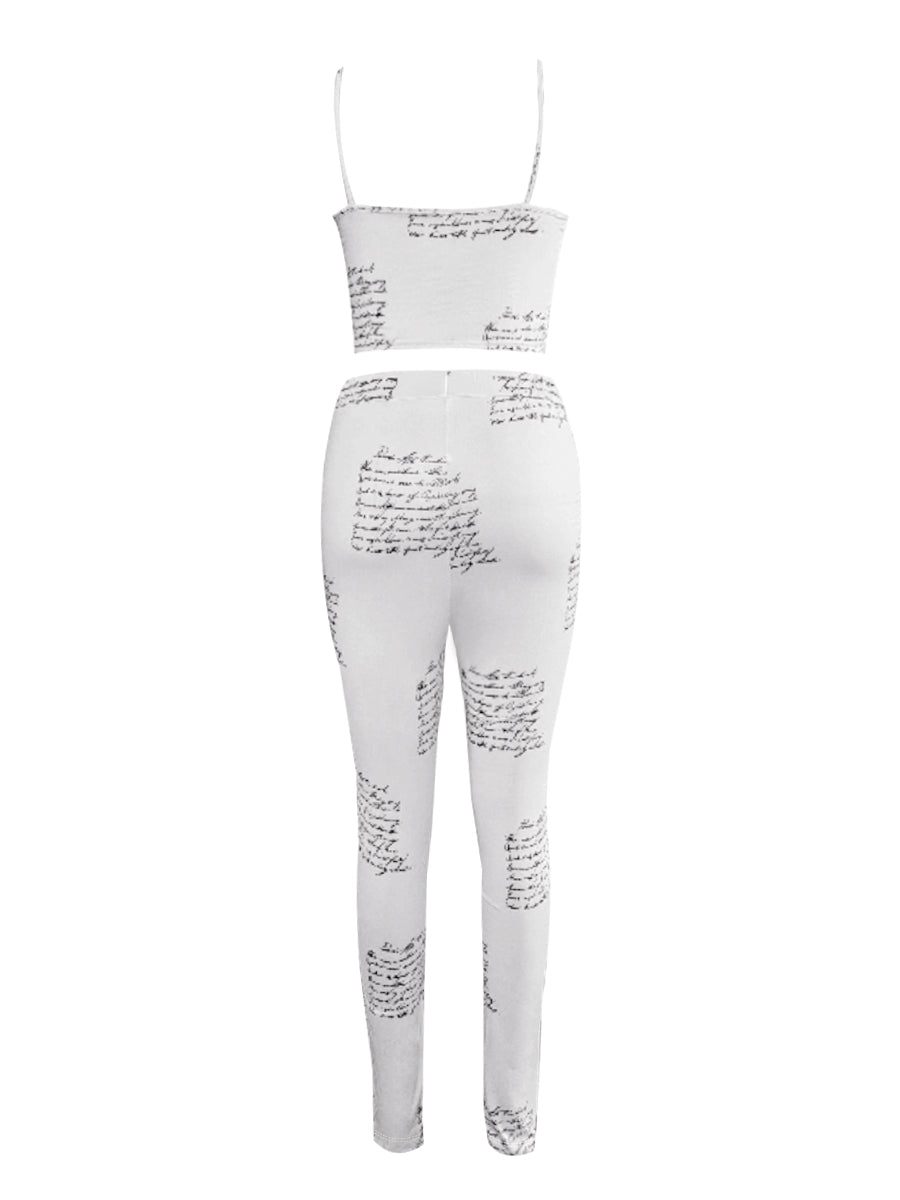 Cami Mixed Print Drawstring Three Piece Pants Set Bo50103