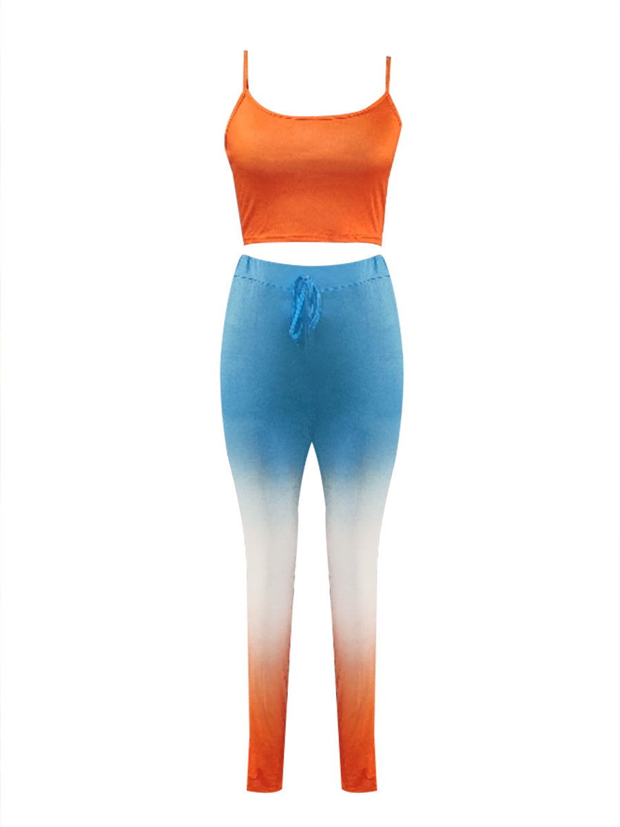Cami Mixed Print Drawstring Three Piece Pants Set Bo50103