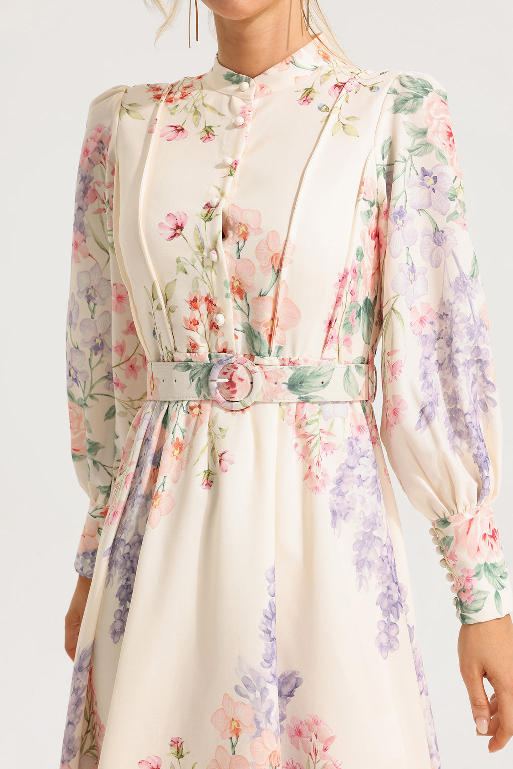 Long Sleeve Maxi Dress With Belt
