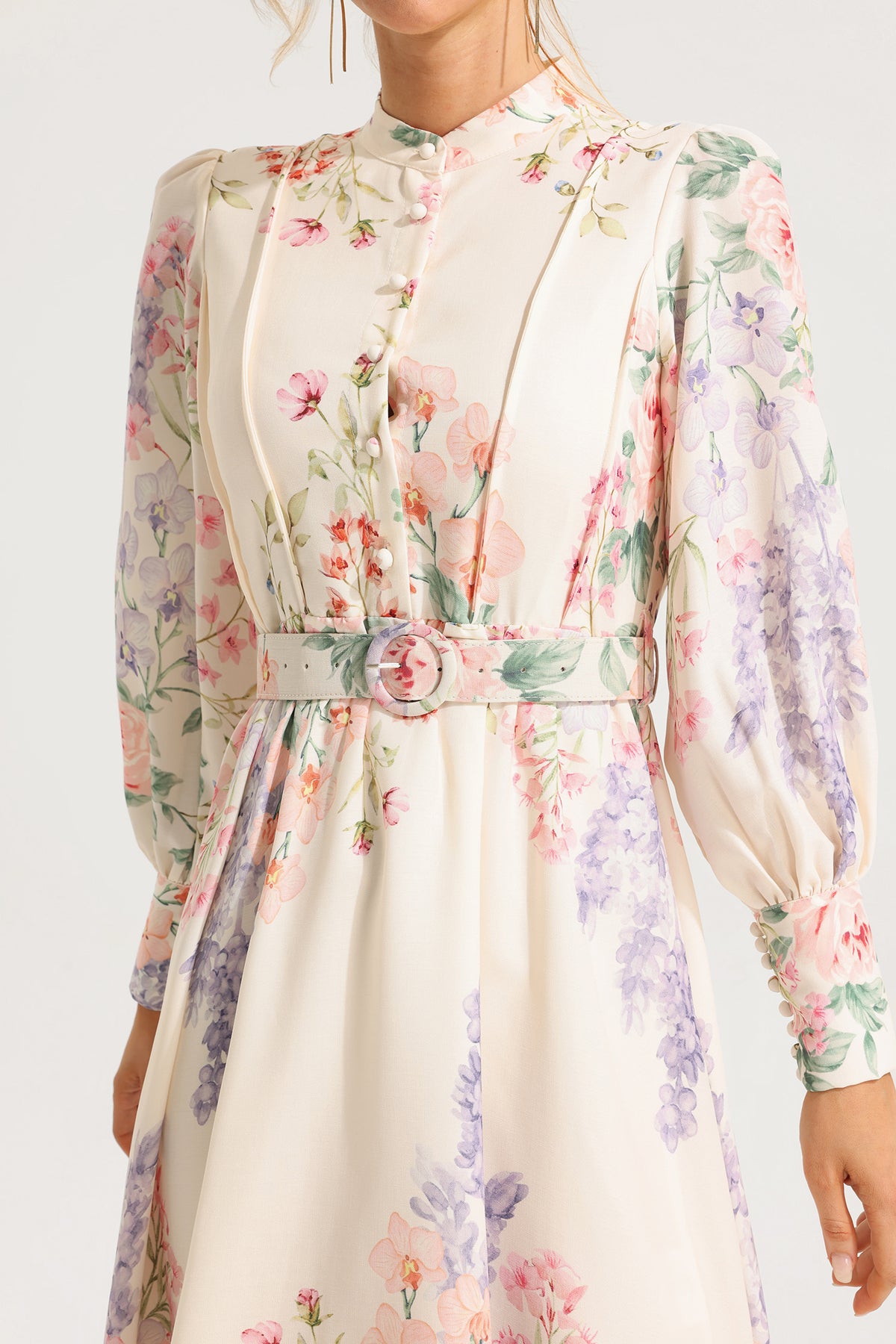 Long Sleeve Maxi Dress With Belt