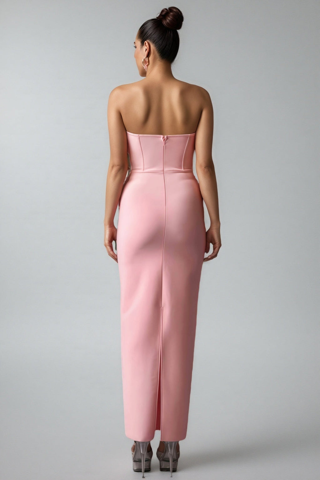 Oga Sleeveless Flowers Bandage Maxi Dress