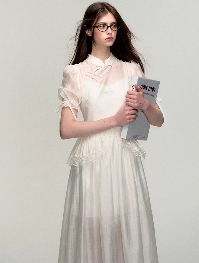 Lace Cheongsam Dress