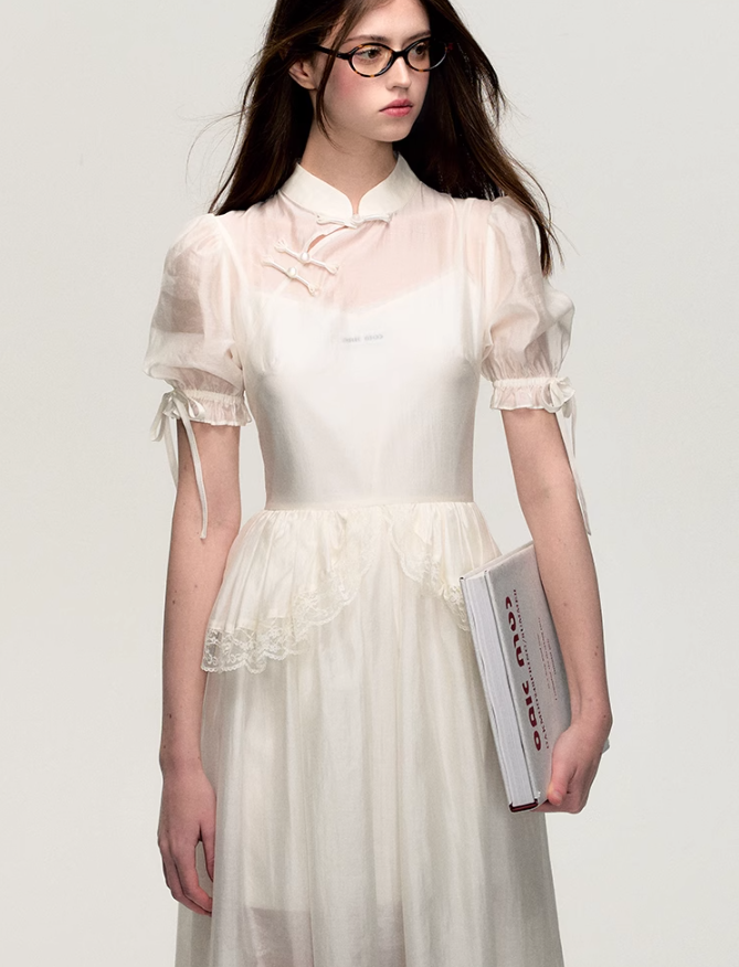 Lace Cheongsam Dress
