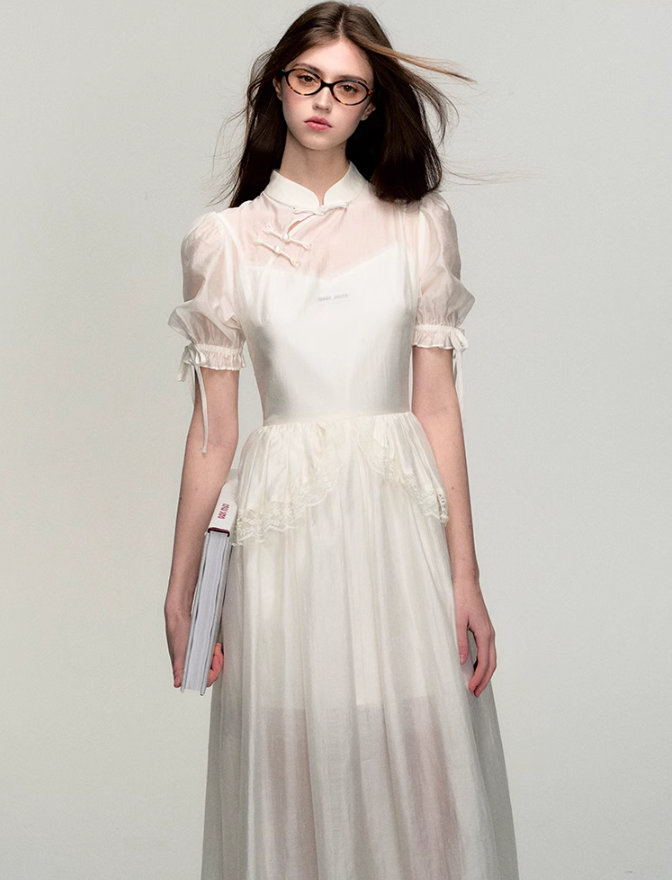 Lace Cheongsam Dress
