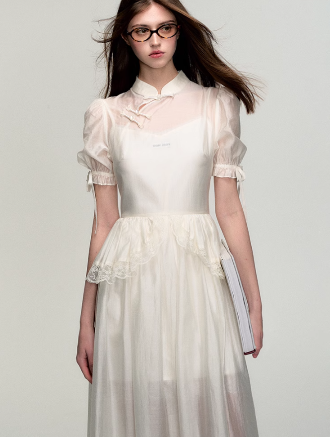 Lace Cheongsam Dress