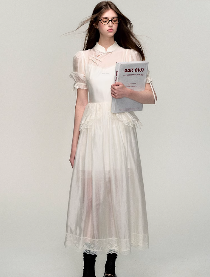 Lace Cheongsam Dress
