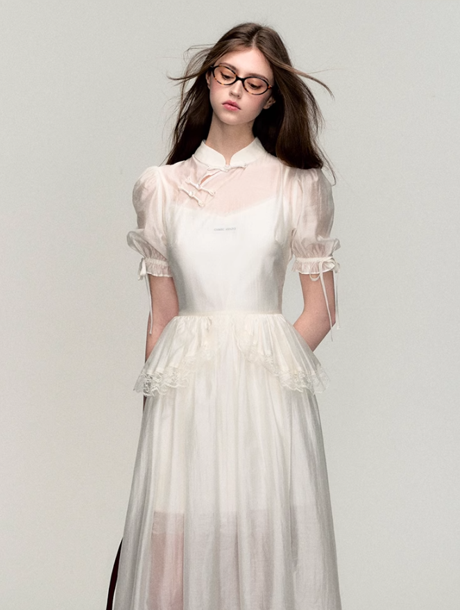 Lace Cheongsam Dress