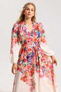 Lantern Sleeve Midi Dress