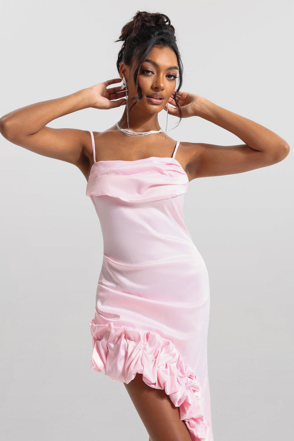 Sleeveless Agaric Laces Midi Dress