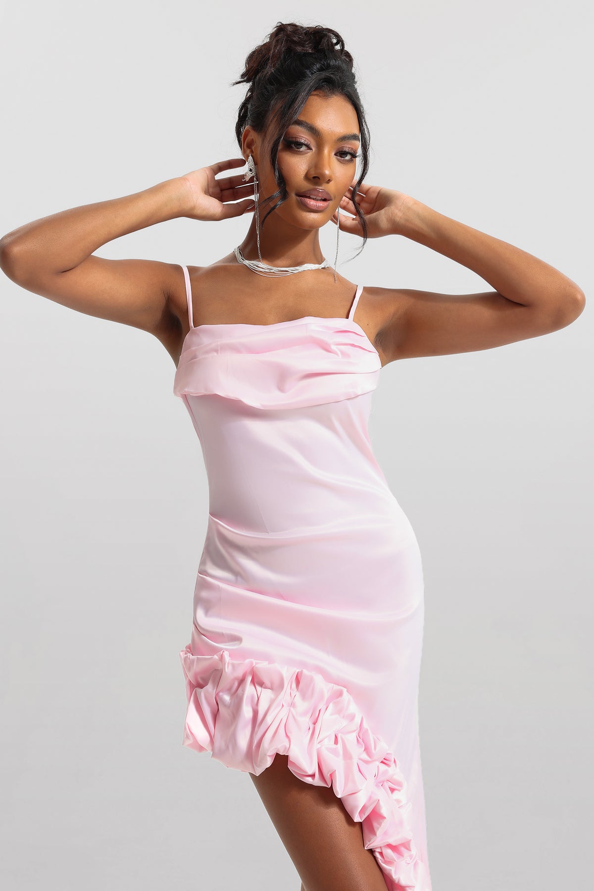 Sleeveless Agaric Laces Midi Dress
