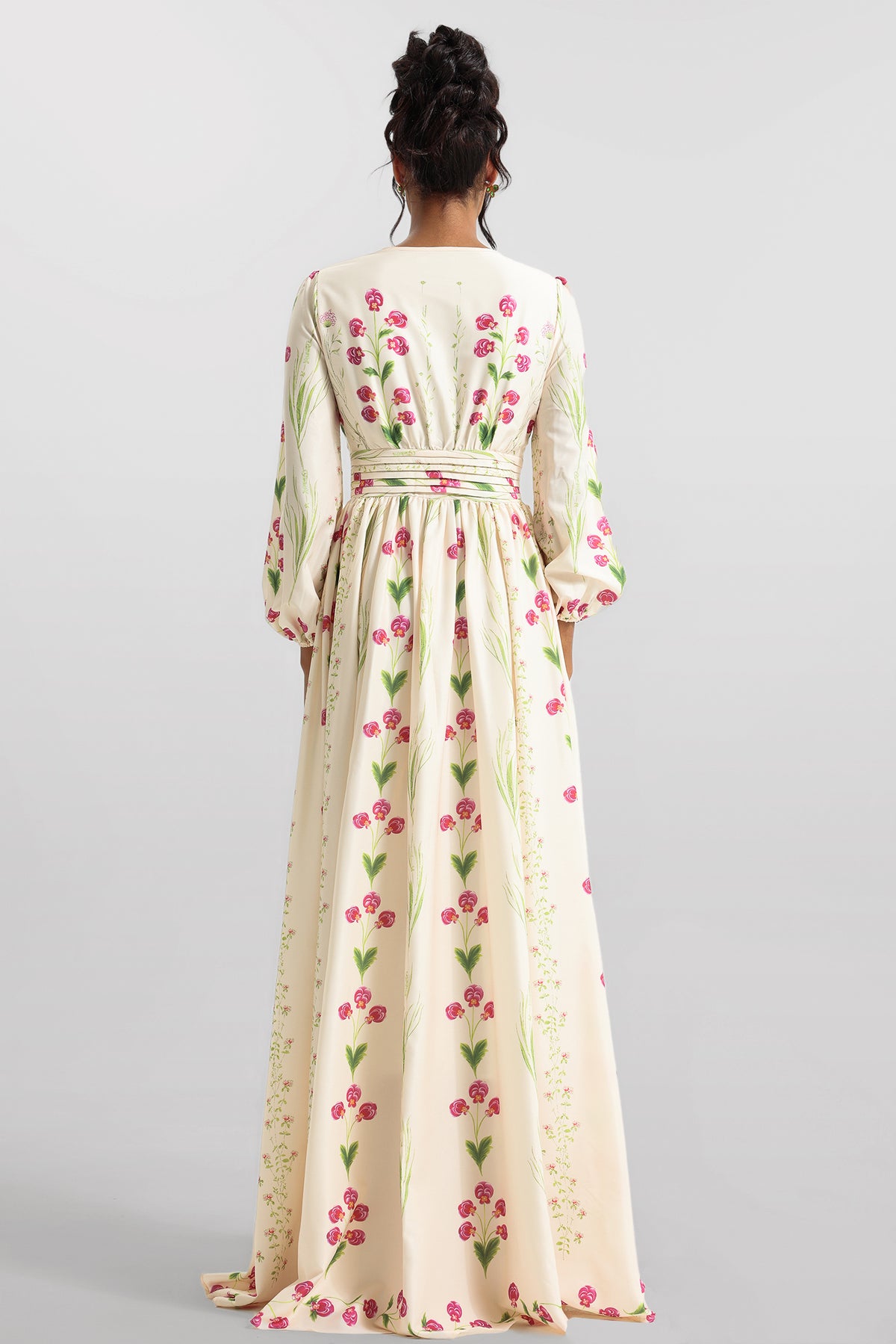 Print Long Sleeve Maxi Dress