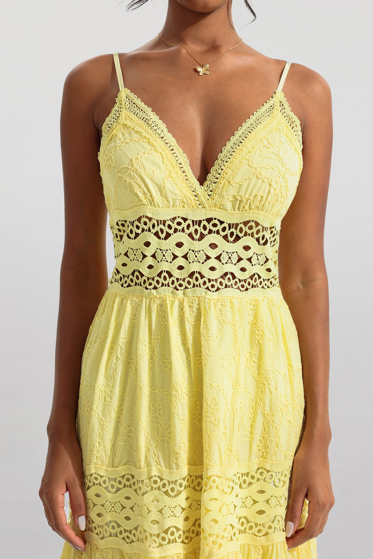 Lace Sleeveless Midi Dress