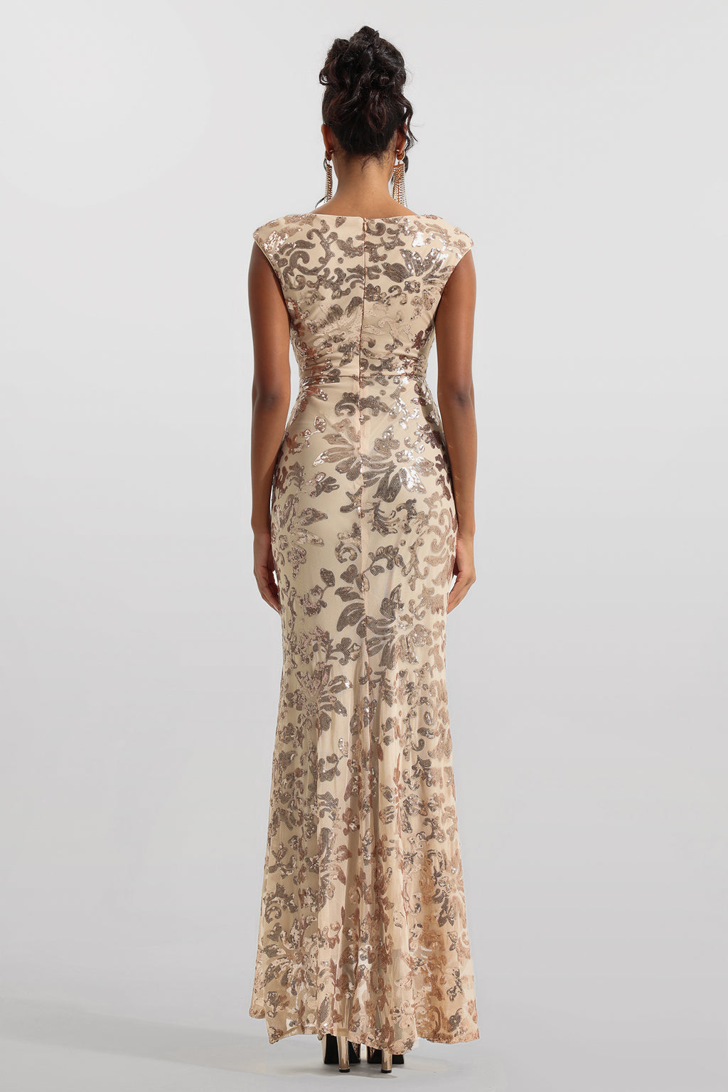 Sequin Sleeveless Maxi Dress