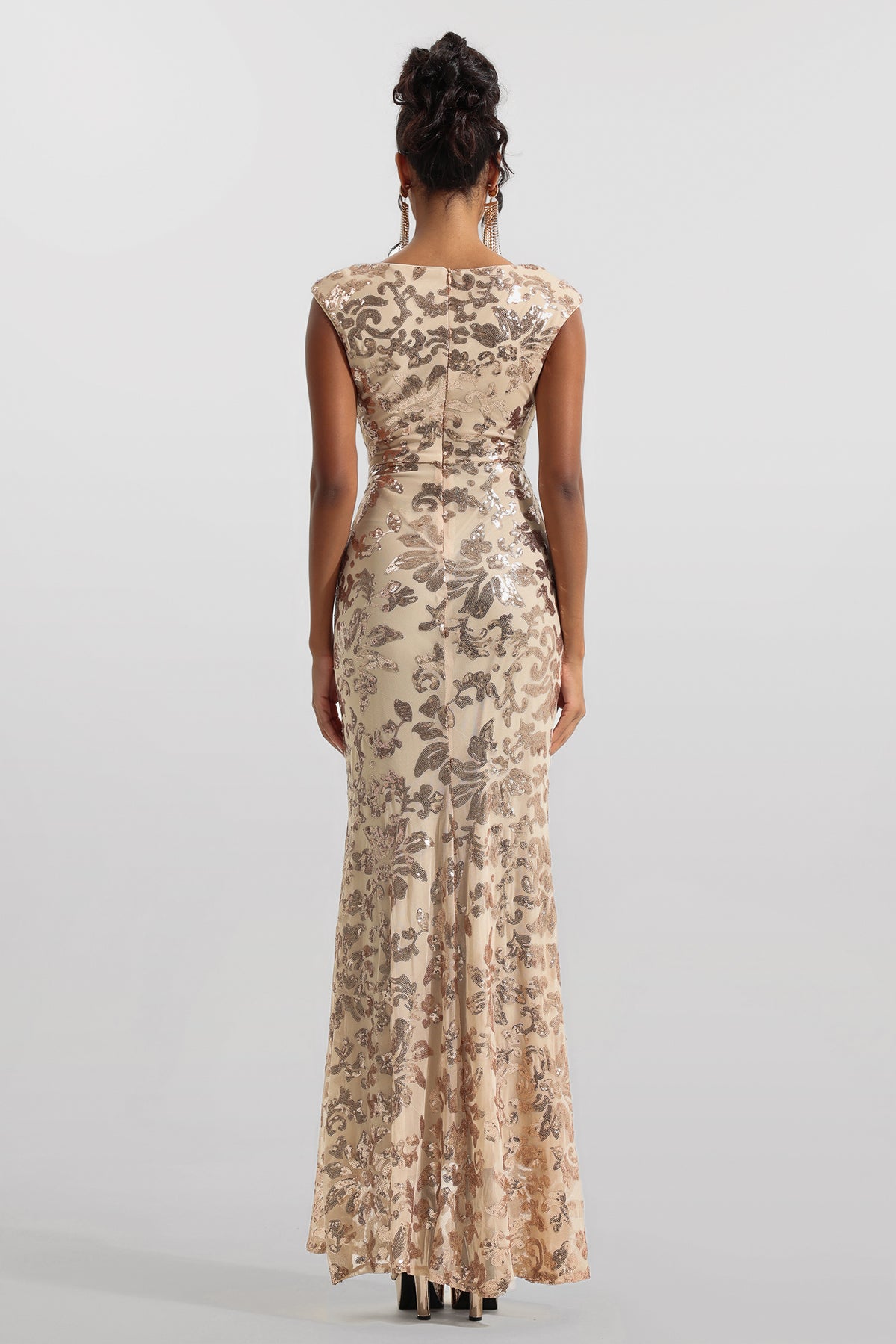 Sequin Sleeveless Maxi Dress