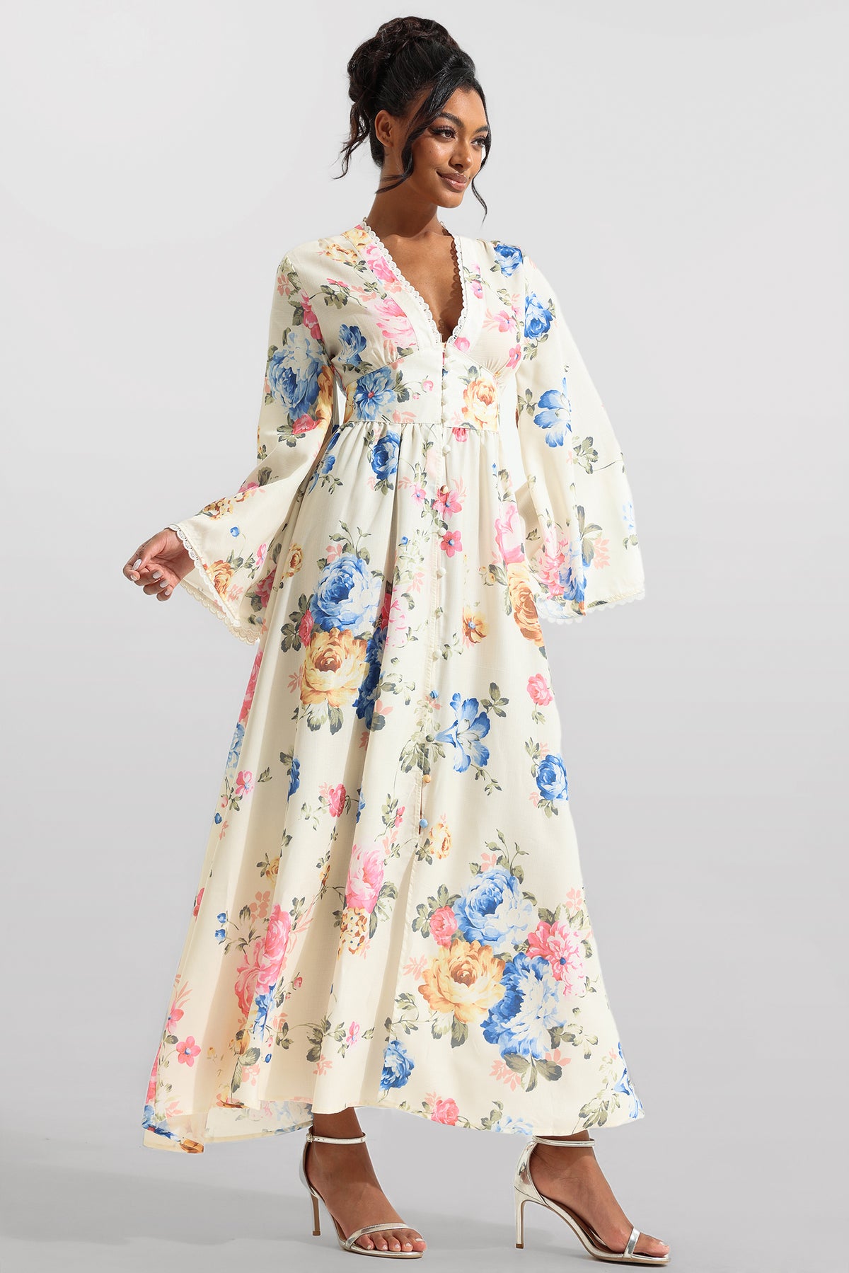Lace Bottom Midi Dress