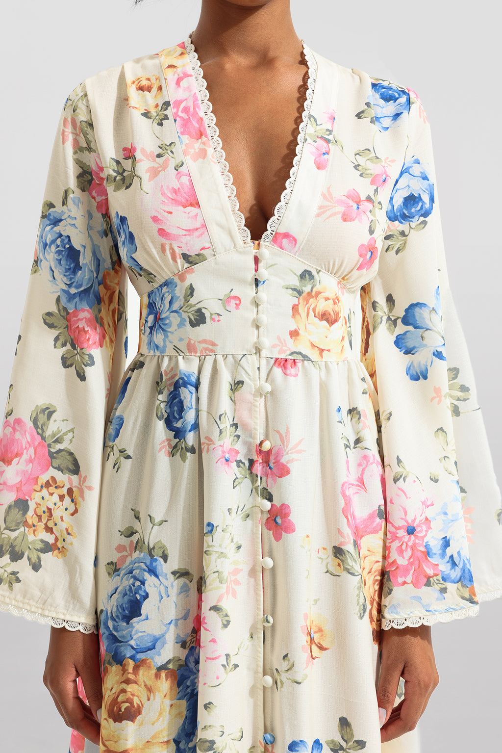 Lace Bottom Midi Dress