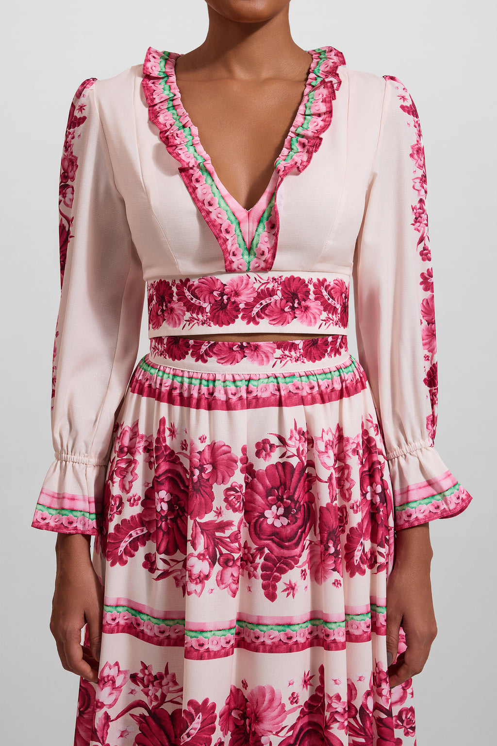 Frill Lantern Sleeve Maxi Dress