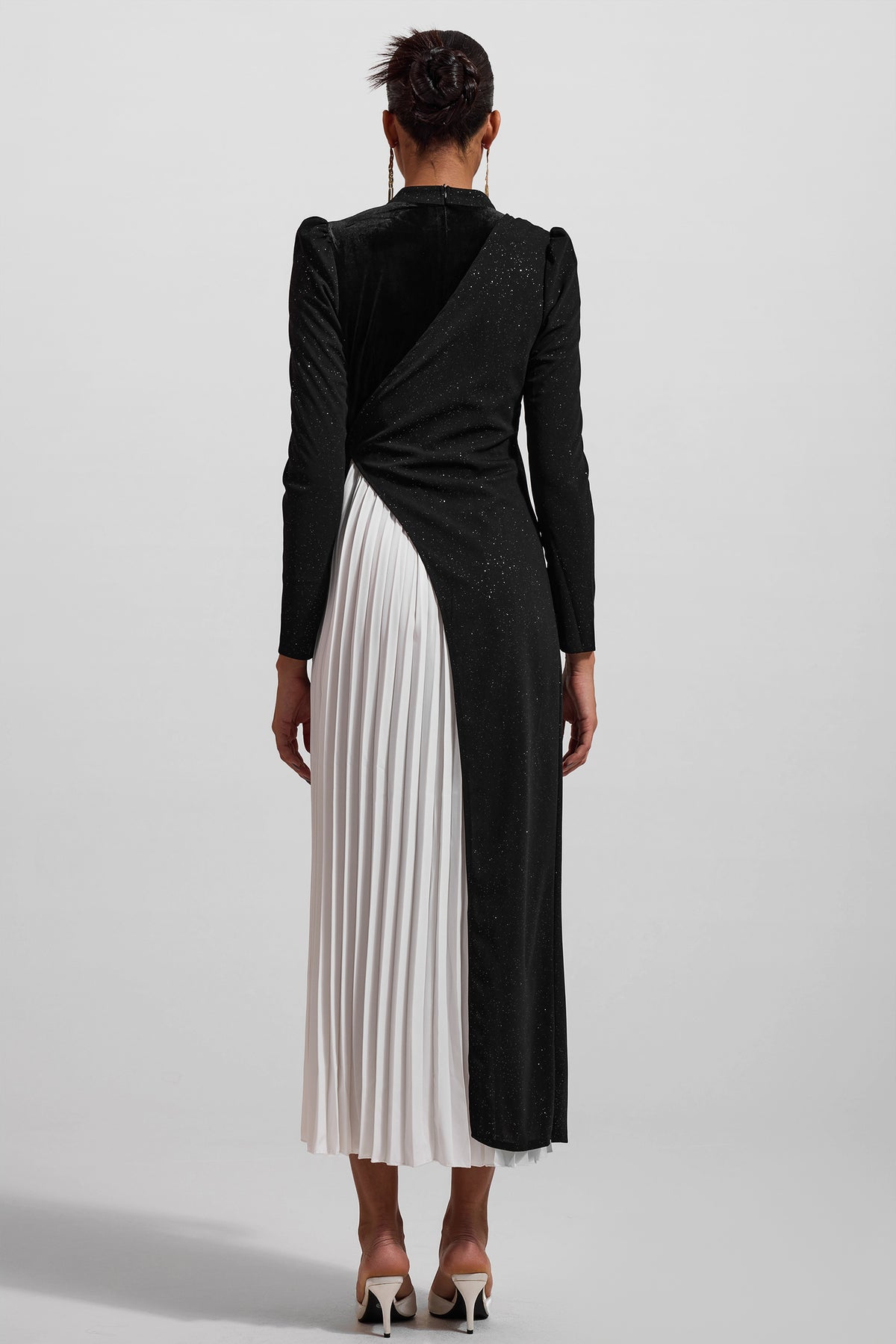 Velvet Long Sleeve Midi Dress