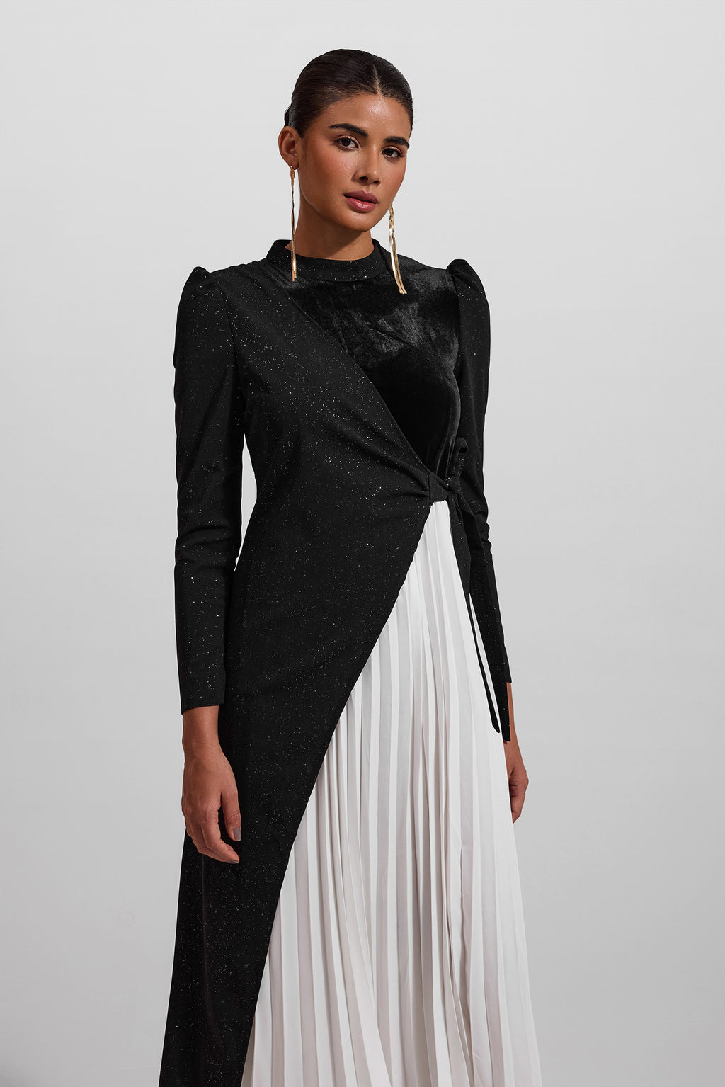Velvet Long Sleeve Midi Dress