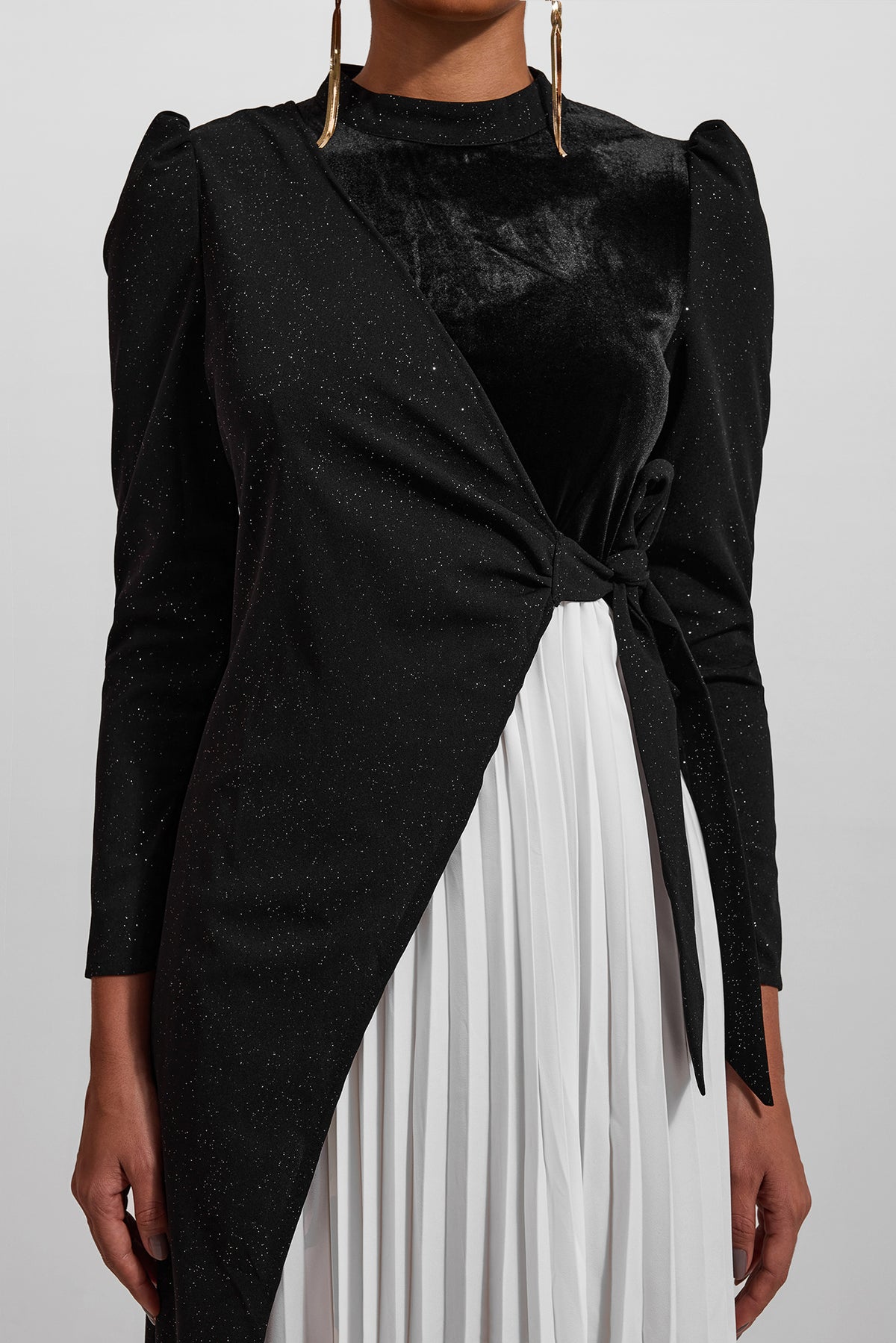 Velvet Long Sleeve Midi Dress