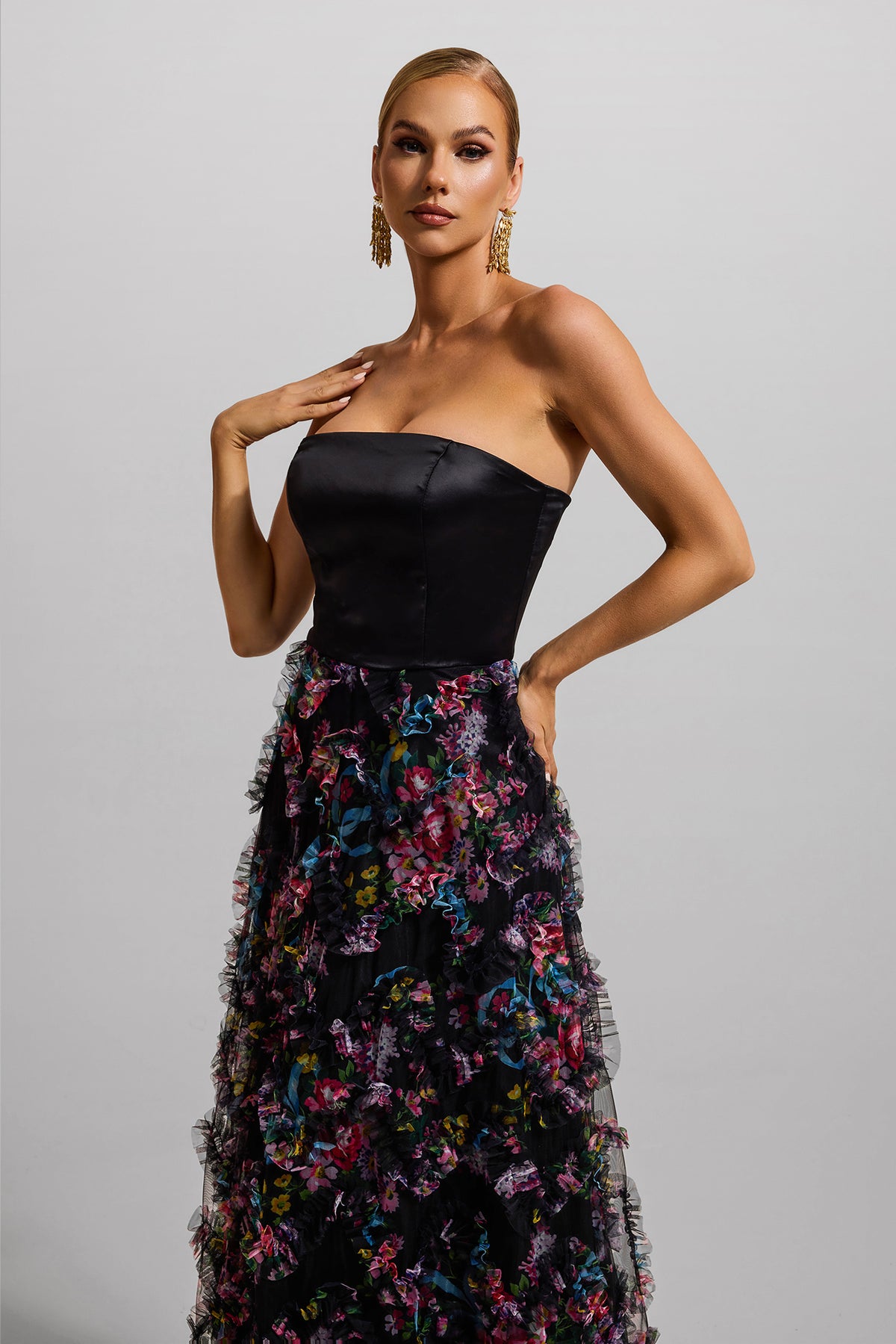 Mesh Sleeveless Maxi Dress