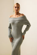 Jersey Off-shoulder Maxi Dress
