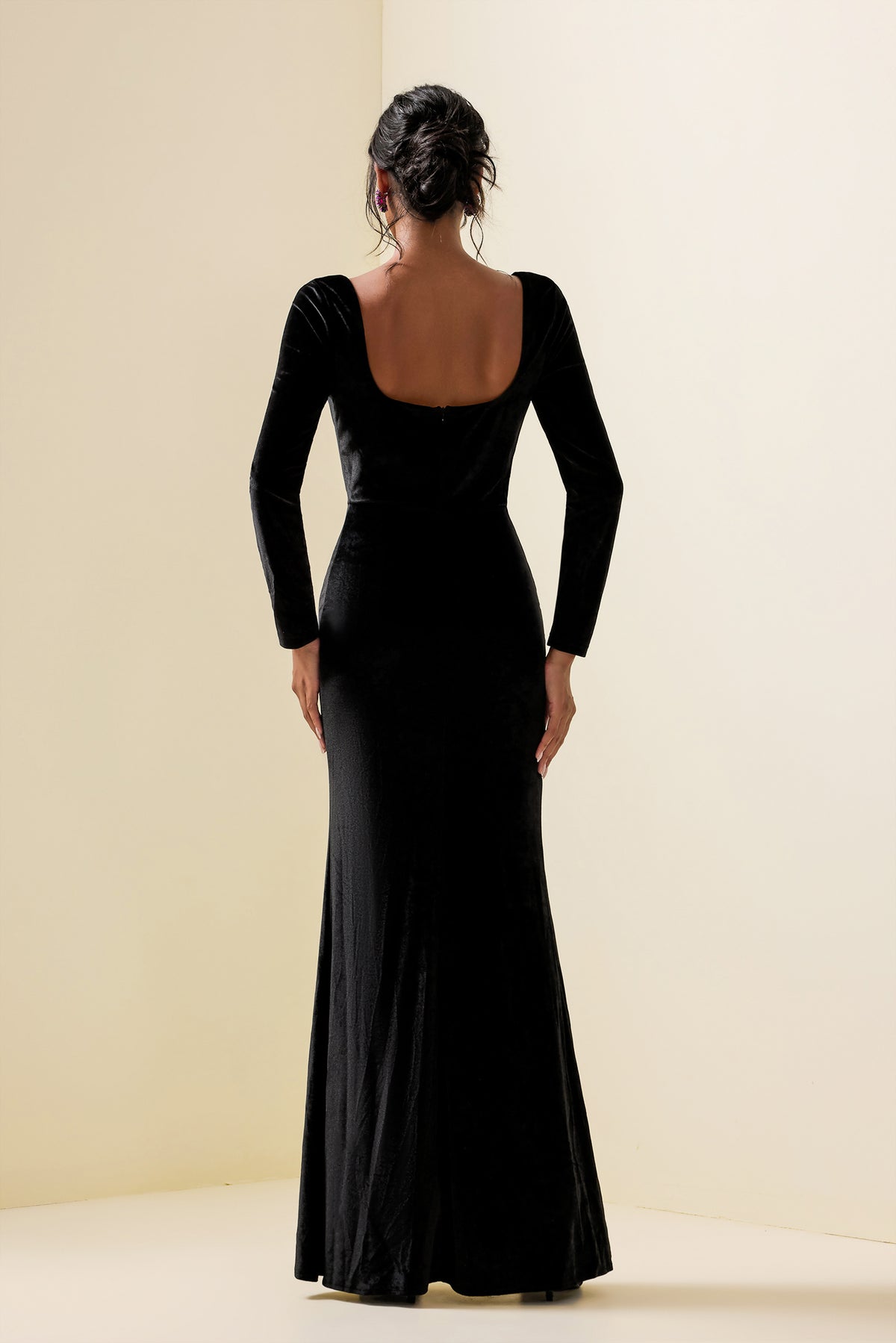 Velvet Sequin Maxi Dress