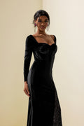 Velvet Sequin Maxi Dress