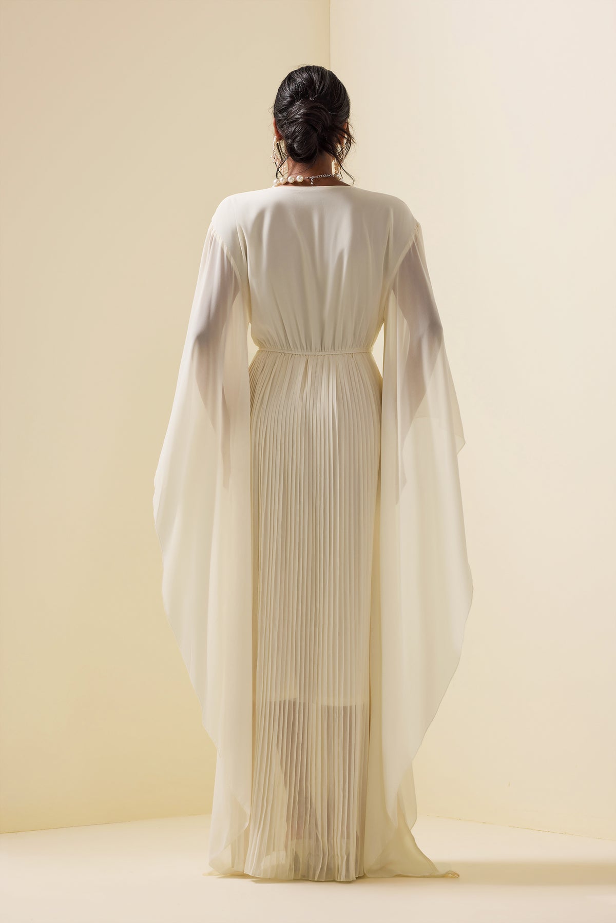 3d Cape Maxi Dress