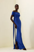 Off-shoulder Ruched Maxi Dress