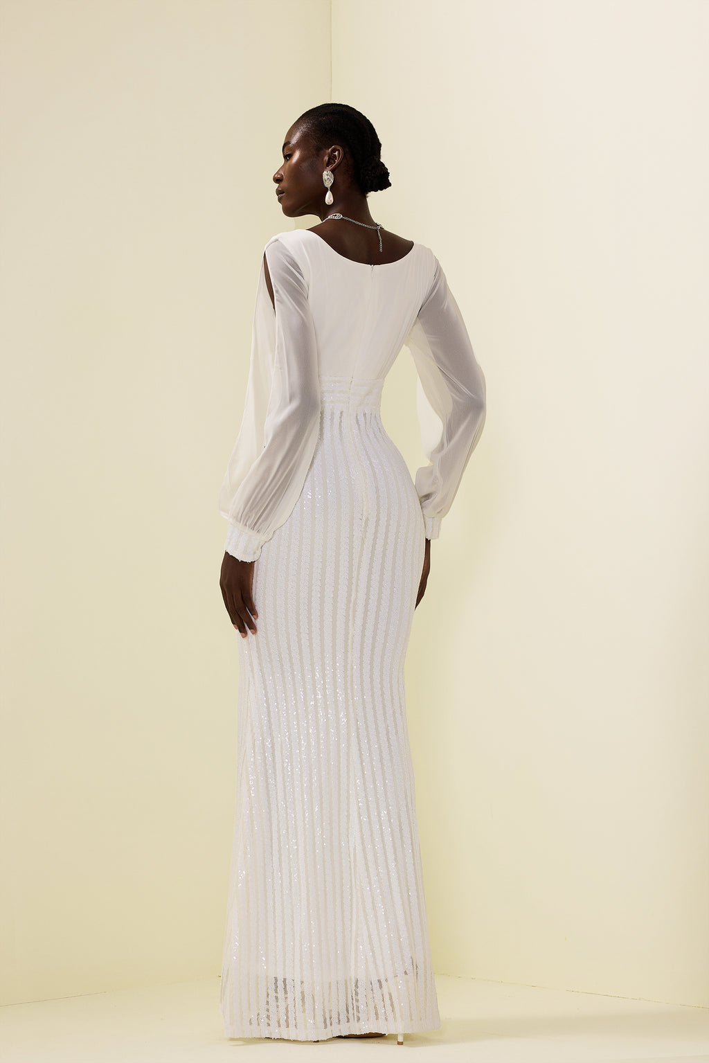 Sequin Cut-out Maxi Dress