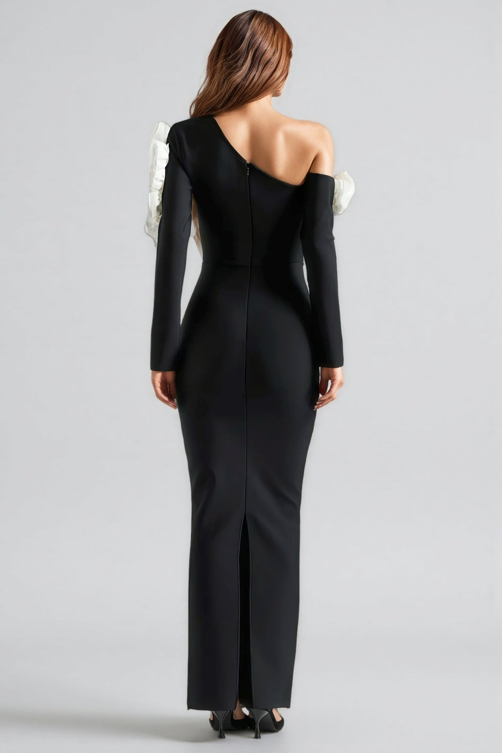 Laila One Shoulder Cutout Slim Bandage Maxi Dress