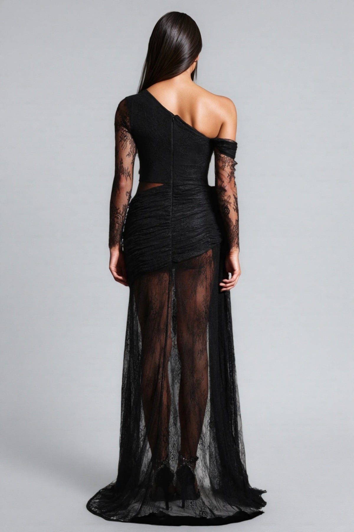 Koand One Shoulder Slit Maxi Dress