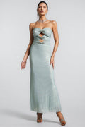 Orins Strapless Bow Diamond Maxi Dress