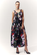 Teresa Printed Sweetheart Midi Dress