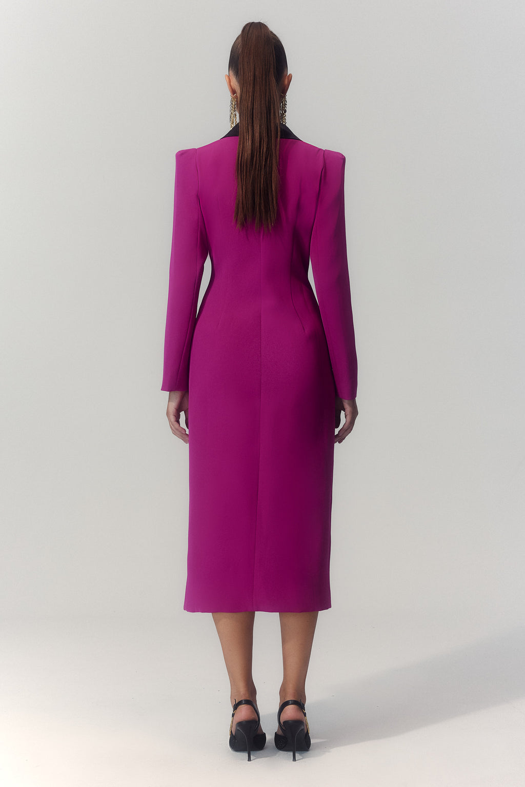 Sylvia Lapel Blazer Midi Dress
