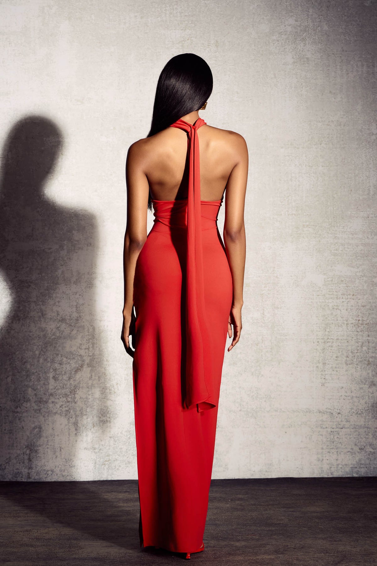 Moira Halter Applique Maxi Dress