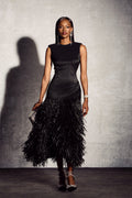 Mavis Backless Tassels Knit Midi Dress