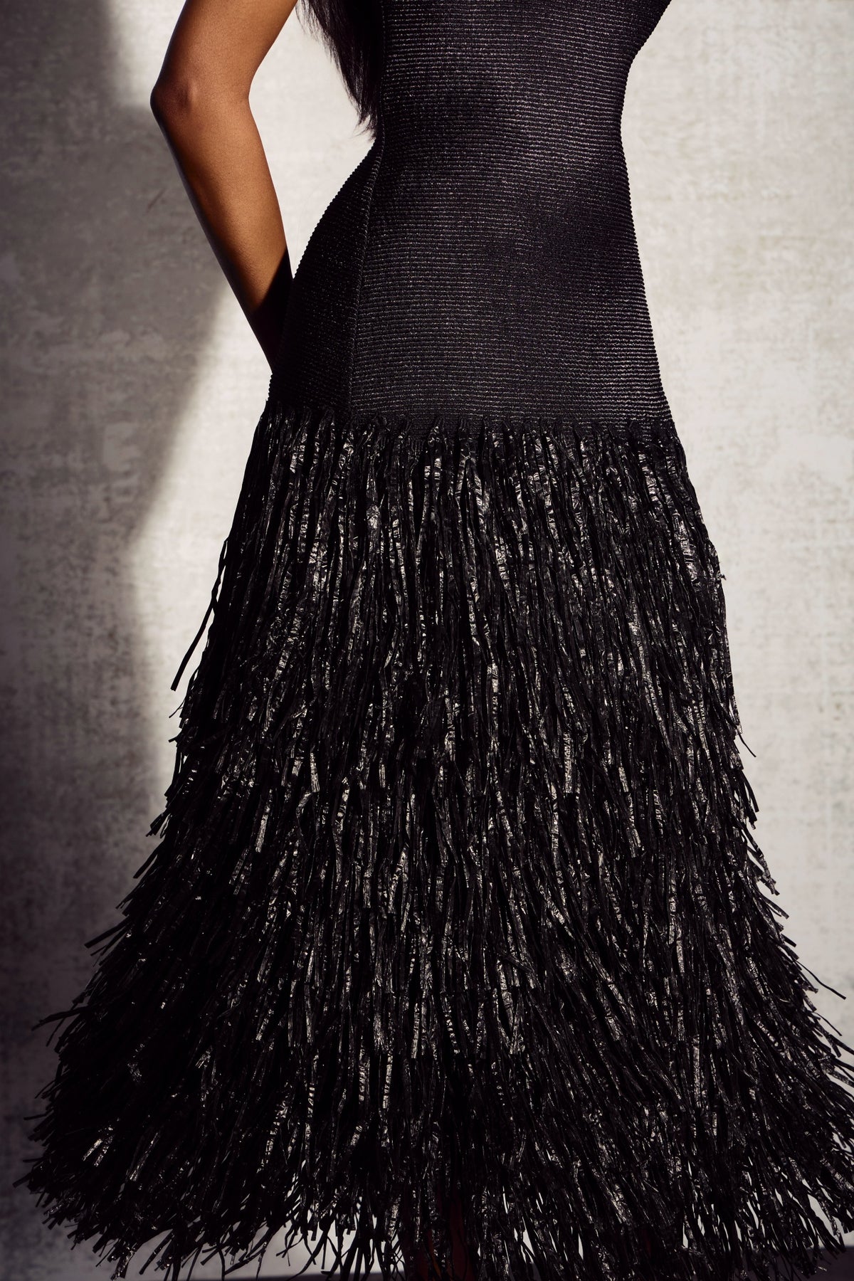 Mavis Backless Tassels Knit Midi Dress