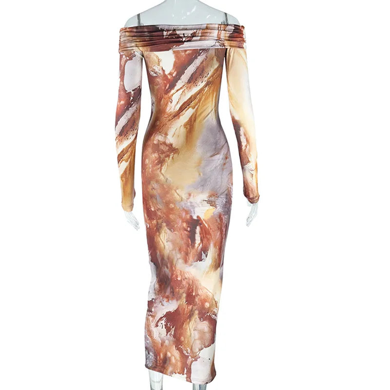 New Retro One-line Trend Y2k Midi Dresses