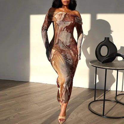 New Retro One-line Trend Y2k Midi Dresses