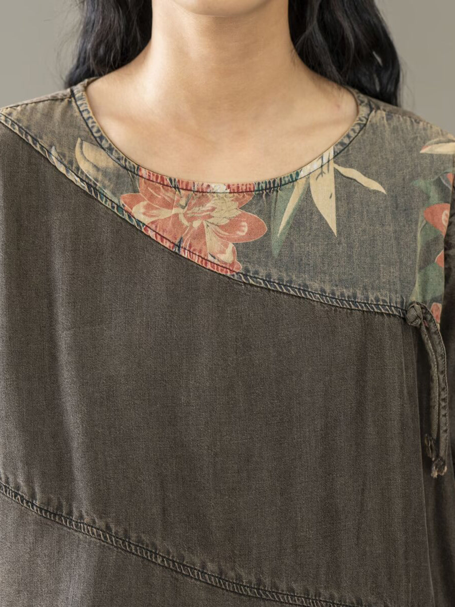 Summer Spliced Worn Shirt+pants Pa1021