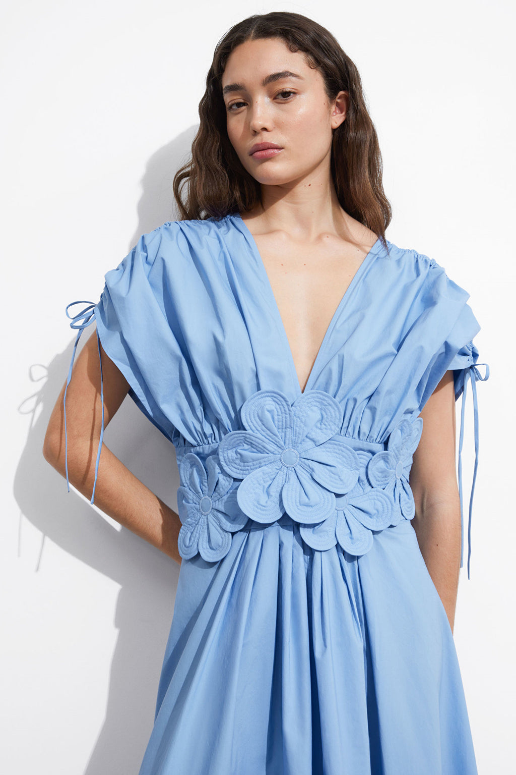 Maggie Applique V-neck Maxi Dress
