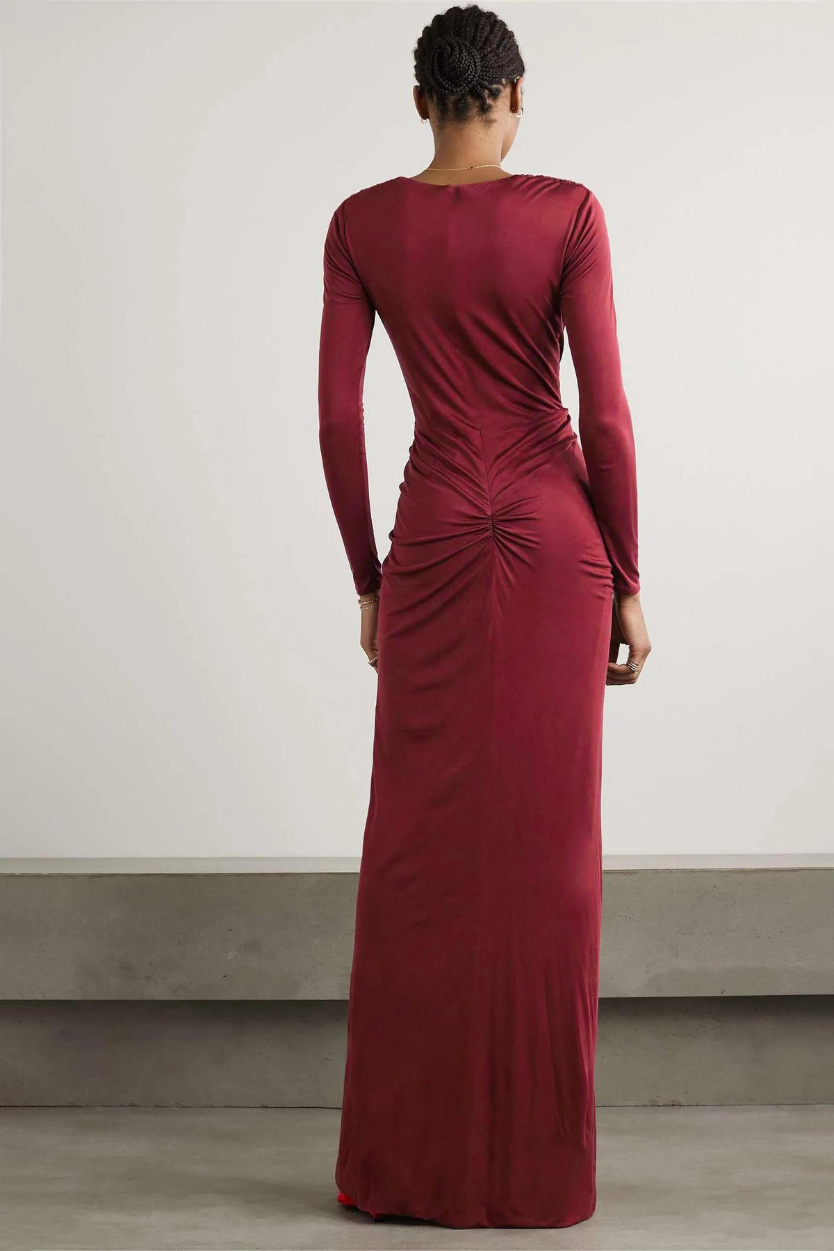 Knotted Split Midi Dress
